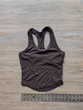 Old Navy Brown Ribbed Racer Back Tank, Small